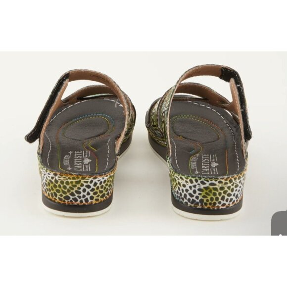 Artiste Caiman Slide Sandal Size 37 US 6.5-7 Black Muli NWB - Picture 4 of 16